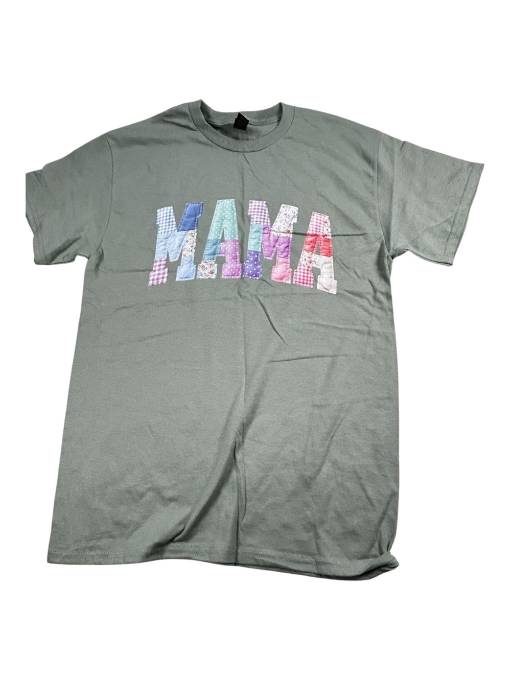 Mama Graphic Tee Medium Sage Green Boutique Boho Mom Shirt Handmade Gift - Picture 5 of 8